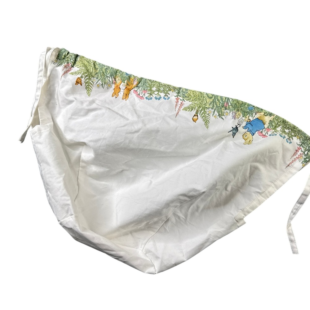 Pottery Barn Kids Peter Rabbit Cotton Bonnet‎ Hat White Floral L Beatrix Potter
